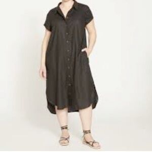 Universal Standard black linen Dune dress sz 22/24 (their size Large)